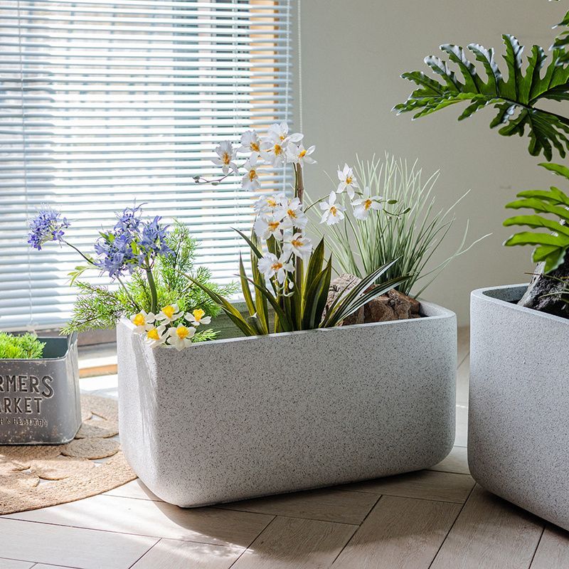 プランター 大型 長方形 マグネシウムプランター 植木鉢 北欧 大型 かわいい おしゃれ 観葉植物 大きい 室内 屋外 カバー コンクリートよりおしゃれ 深い 深型 植木鉢 野菜 鉢植え 花鉢 インテ