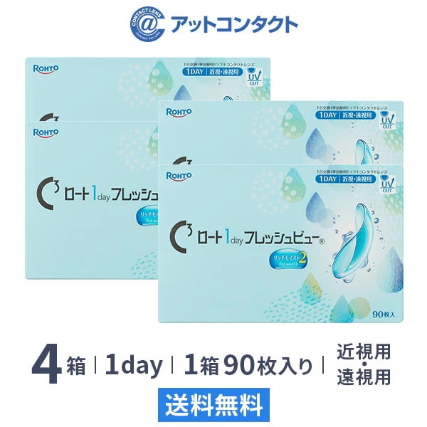 ロート ワンデーフレッシュビュー リッチモイスト2 90枚 4箱