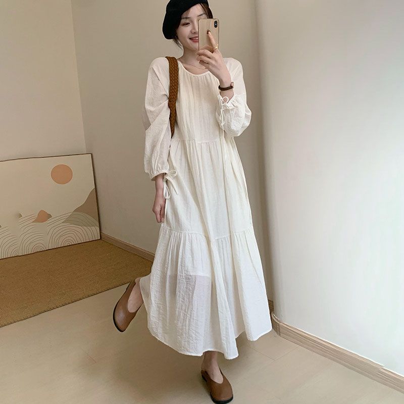 韓国ファッショ2024作OL通勤着痩せ愛されドッキングワンピース春ワンピース長袖スカートレディース 4,962円