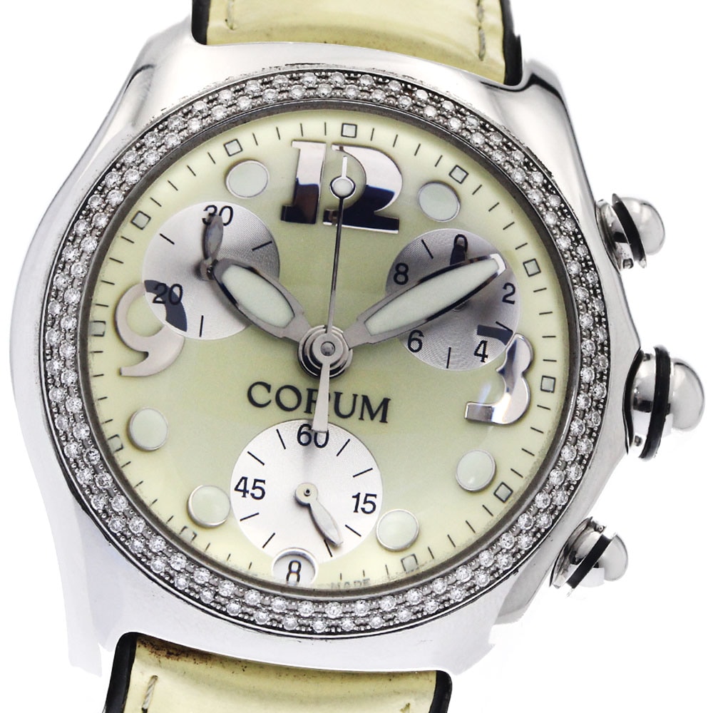 コルム CORUM 396.152.47 バブル クロノグラフ デイト クォーツ メンズ _890383【中古】 117,800円