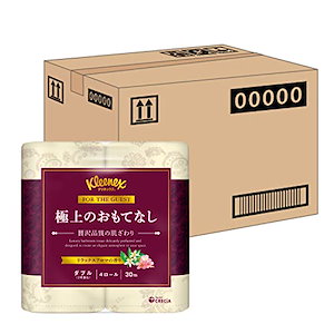 サイズ：ケース売り 【ケース販売】 クリネックス 極上のおもてなし トイレット4ロール 30mダブル