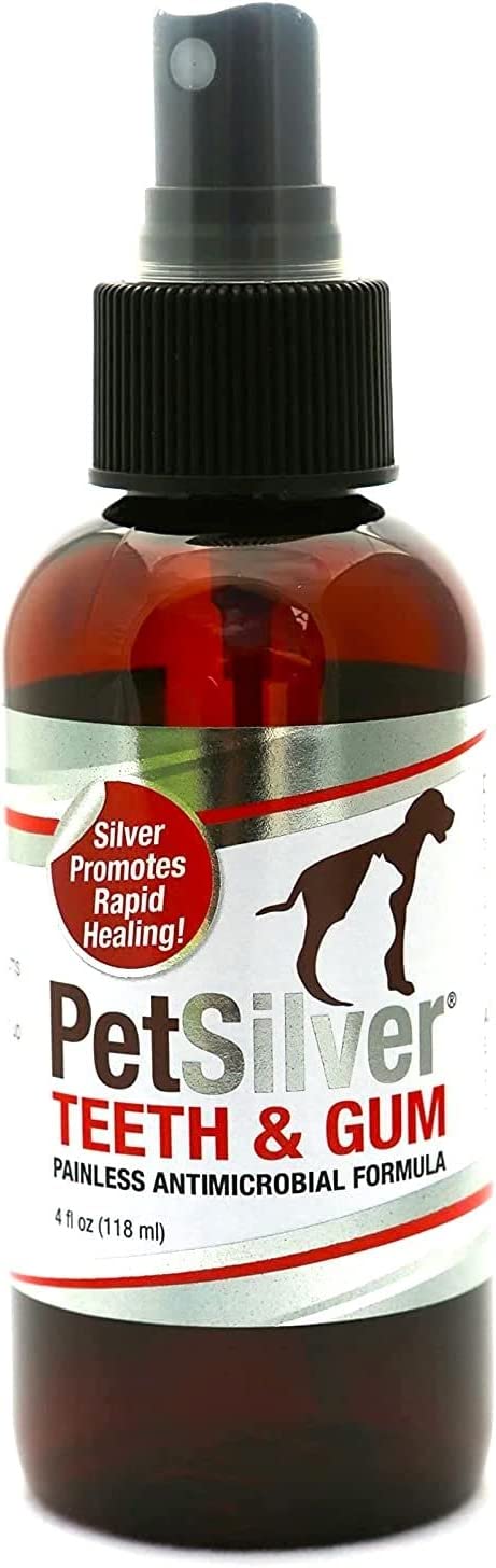 【etSilver 歯とガムのスプレー】犬と猫用口臭をなくす自然なペット デンタル ケア ソリューション歯石と歯垢をターゲットにブラッシングなしできれいな歯簡単に塗布