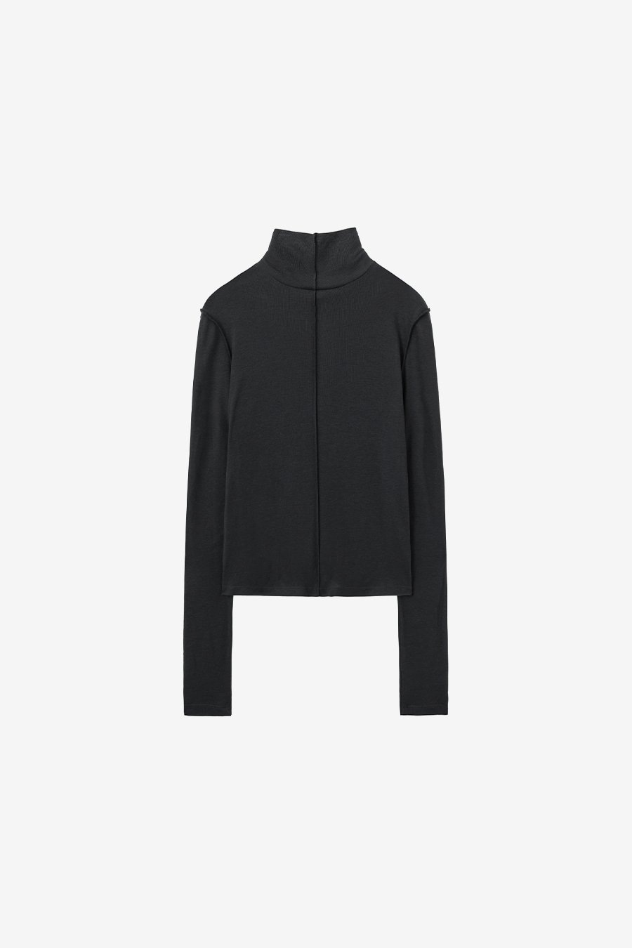 【INSILENCE】 LINE ACCENTUATED TURTLENECK : BLACK