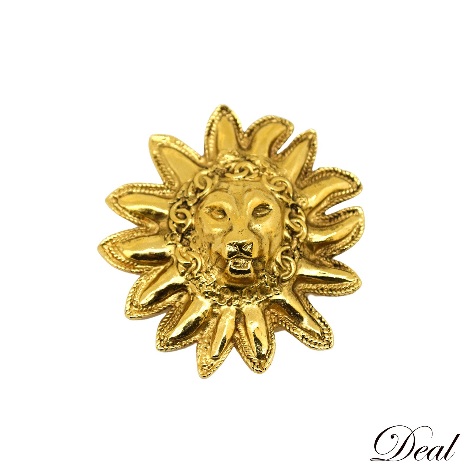 シャネル　ヴィンテージ　ブローチ　ライオン SALE シャネル ヴィンテージ ライオン ココマーク ゴールド レディース