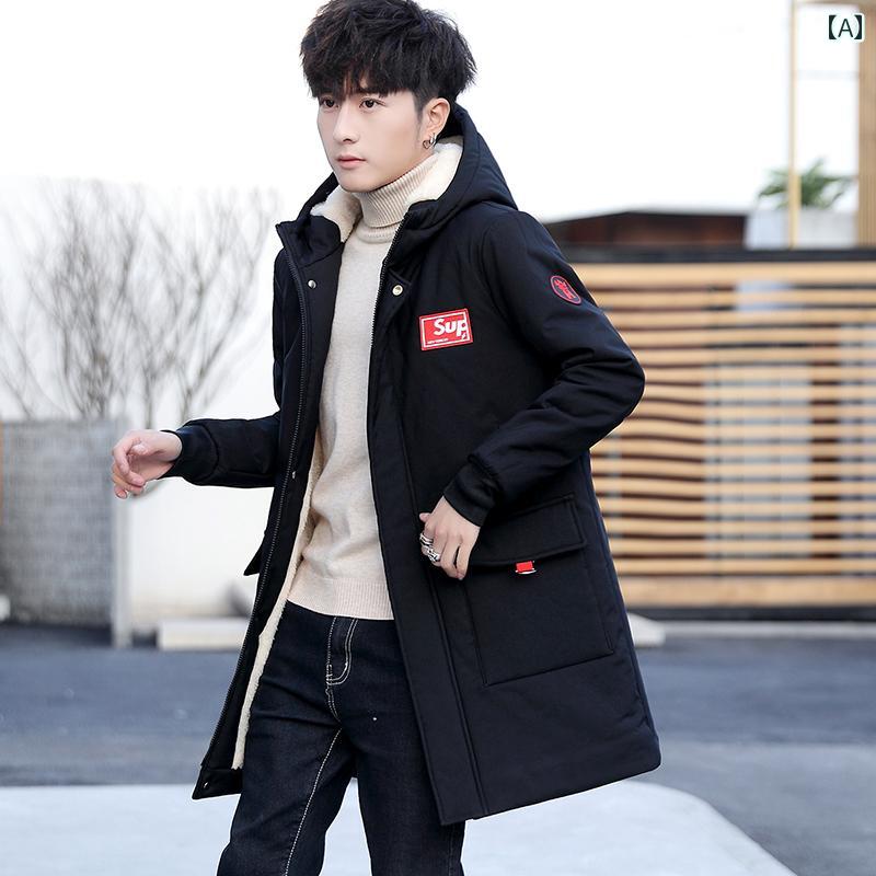 アウター メンズ カジュアル おしゃれ 冬 ミディアム 丈 コットンコート ティーンエイジャー コットンコート 起毛 厚手 ジャケット 5,692円