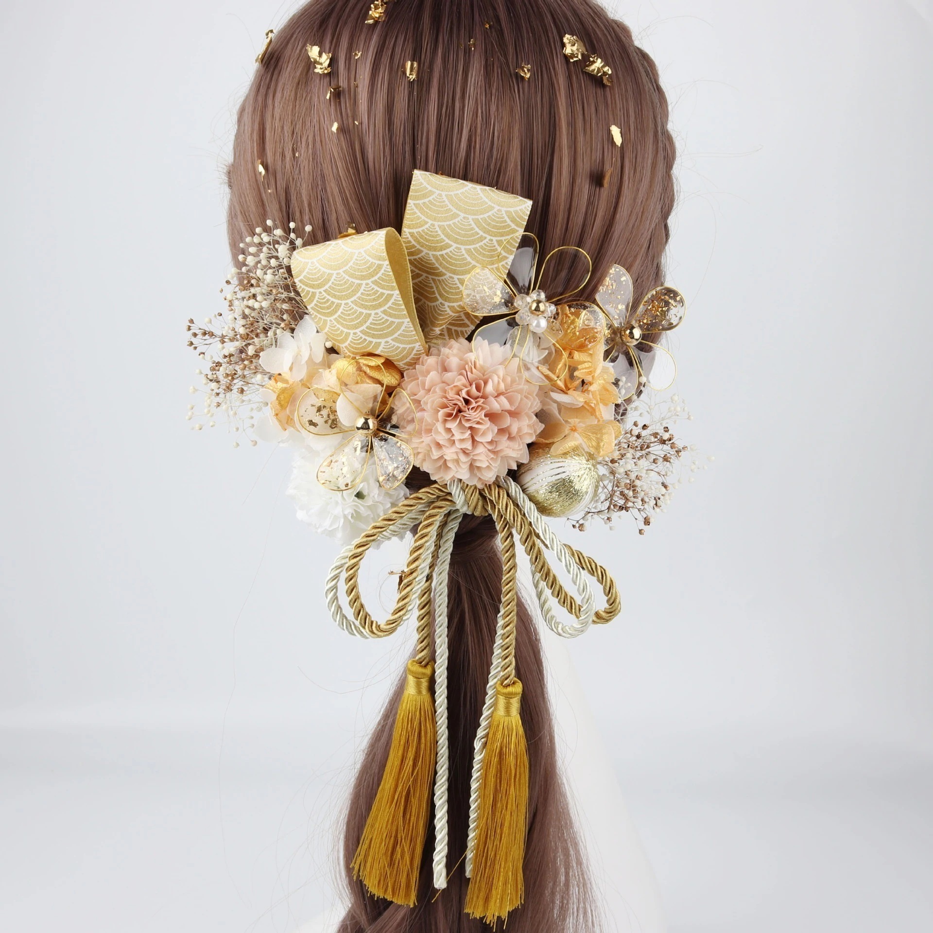 日系 成人式 造花の髪飾り クリスタル 花髪釵 卒業式 入学式 和服 浴衣結婚式　ヘアアクセサリー ウェディン 花火大会 和風髪飾り 花の頭飾り 5,176円