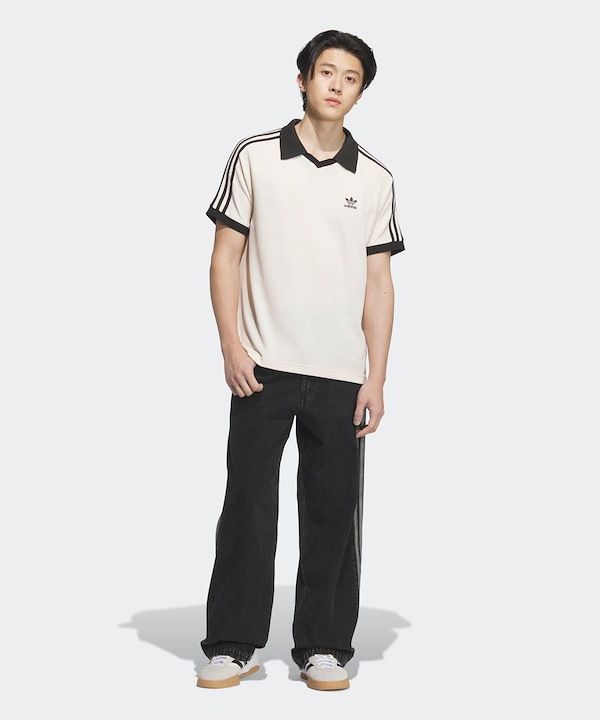 Qoo10 adidas アディダス ワッフル ポロシャツ 無地