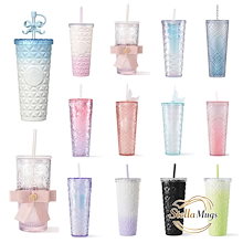公式正規品！【当日出荷！本日限り！】 韓国タンブラー タンブラー ウィンタースノーフレーク ストローカップ 可愛い おしゃれ 誕生日