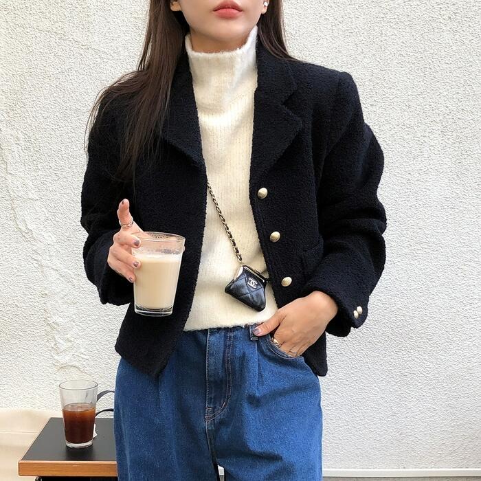 アウター コート ジャケット テーラード 羽織り レディース エレガント きれいめ カジュアル 大人 可愛い フェミニン おしゃれ ショート丈 クロップド丈 かっこいい 体型カバー シンプル ブラウン