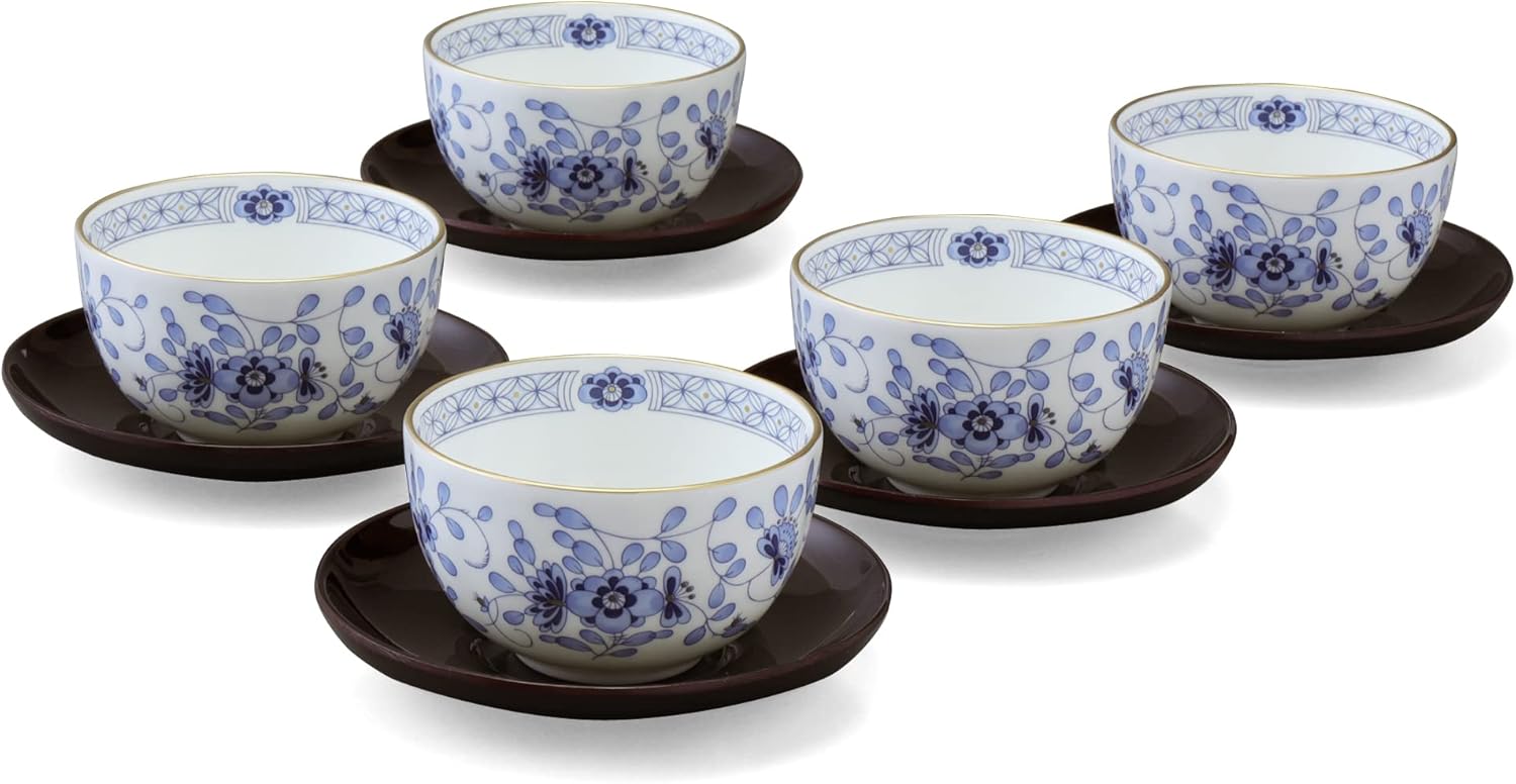 NARUMI(ナルミ) 湯呑 セット ミラノ ブルー 茶器揃(茶托付) 5個セット 180cc 日本製 9682-23029 11,816円