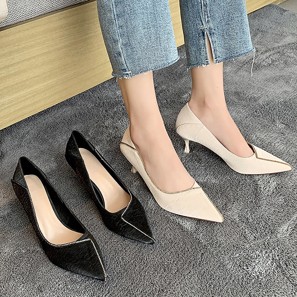 国内即納 パンプス ポインテッドトゥ かかと踏める 99GYXC-062