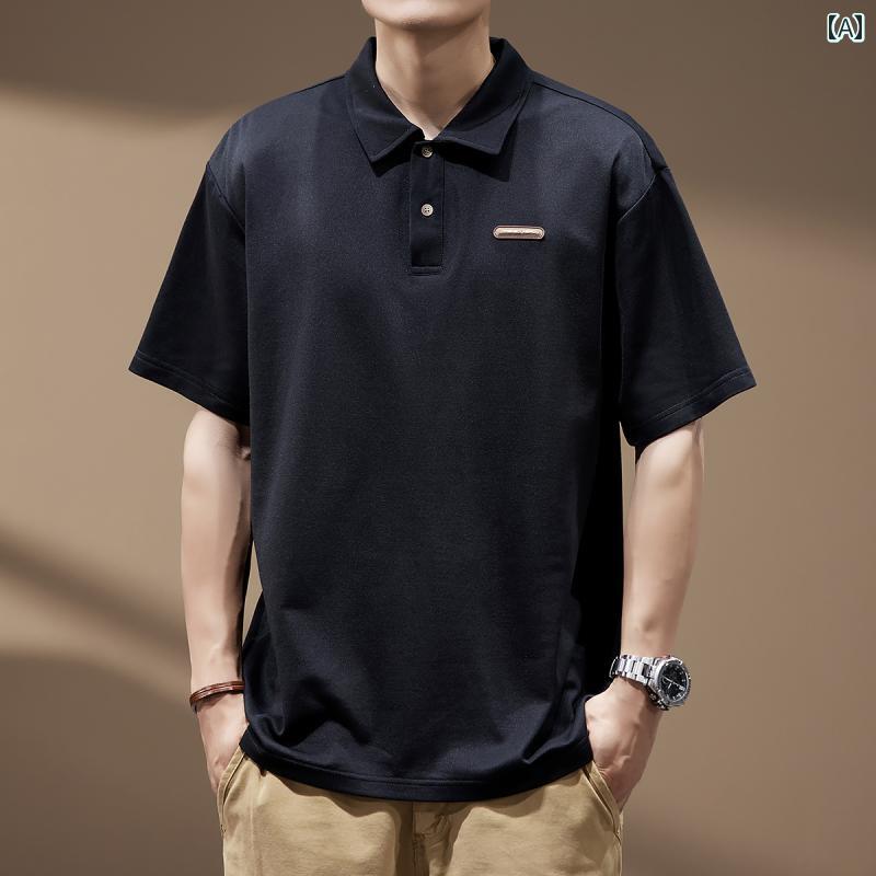 ポロシャツ 高級感 シンプル メンズ 半袖夏 綿 大きいサイズ Tシャツ ストリート 都会的 レジャー アメリカン カジュアル 7,113円