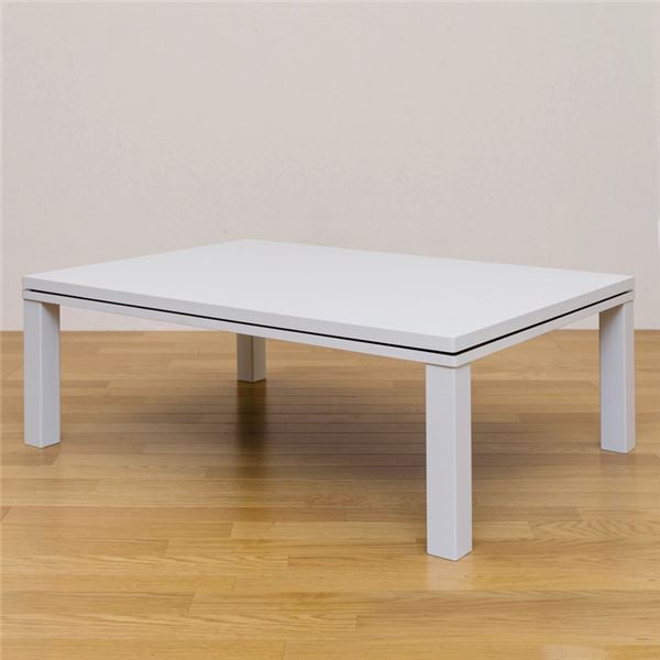 NEW ファッションコタツ 長方形 約105x75cm WH（ホワイト） 組立品