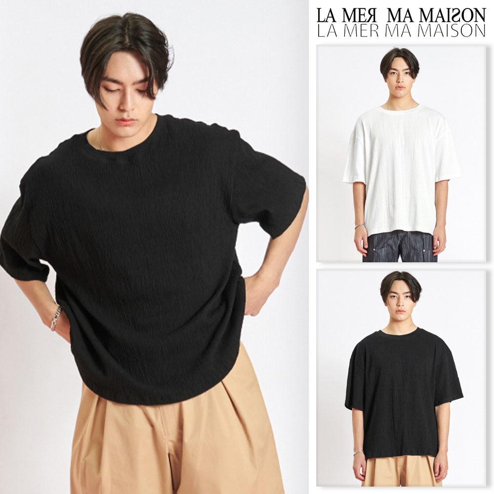 [LA MER MA MAISON] WRINKLE HALF-T