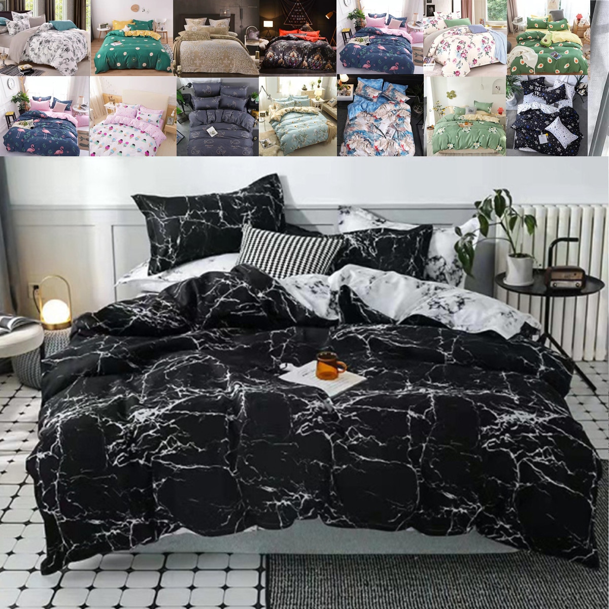 20色 布団カバー 4点セット シーツセット 寝具カバー 枕カバー 洋式和式兼用 抗菌 防臭 防ダニ