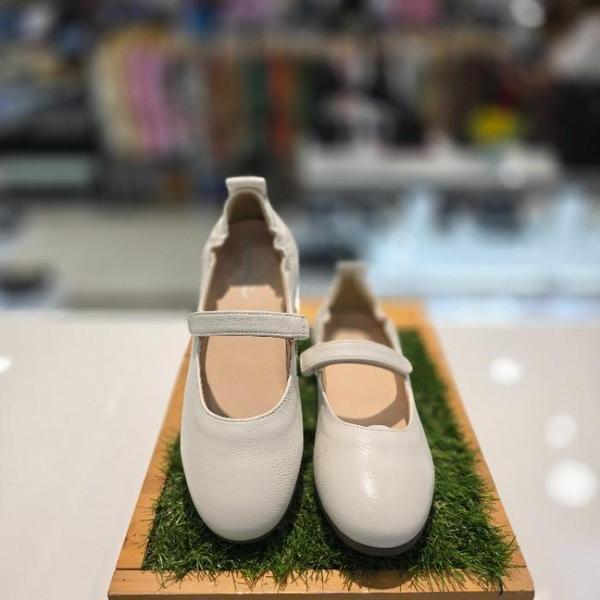 セーブゾーン04 女性コンフォートカジュアルバンディングメリージェーンパンプスローファーゴム2cm アイボリー 3F (S41153458)