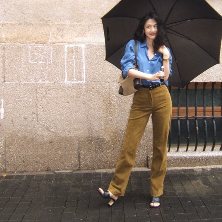 パンツ ズボン ワイドパンツ ストレートパンツ デニムパンツ ミドル丈 レギュラー丈 ストレート ワイド ポケット ウエストゴム コーデュロイ きれいめ シンプル カジュアル 大人 上品 おしゃれ