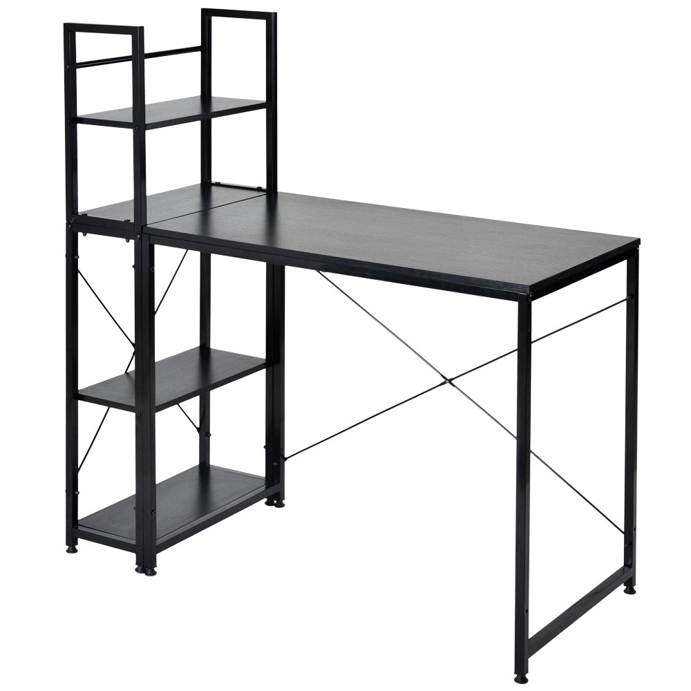 【日本国内出荷-3日で配達】韓国版新金 4色 パソコンデスク 左右入替可 収納 両用デスク ハイタイプ 組み立て簡単 多重機能 在宅ワークデスク勉強机 傷や水などに強い ゲーミングデスクDJYC17