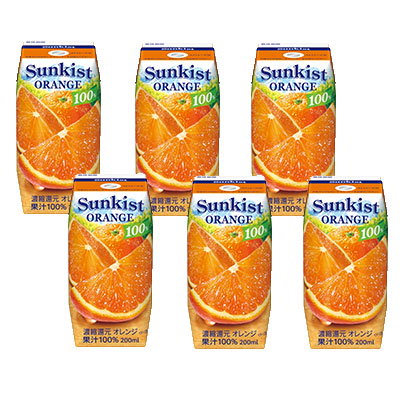 Qoo10] サンキスト 森永乳業 サンキスト 100％ オレンジ