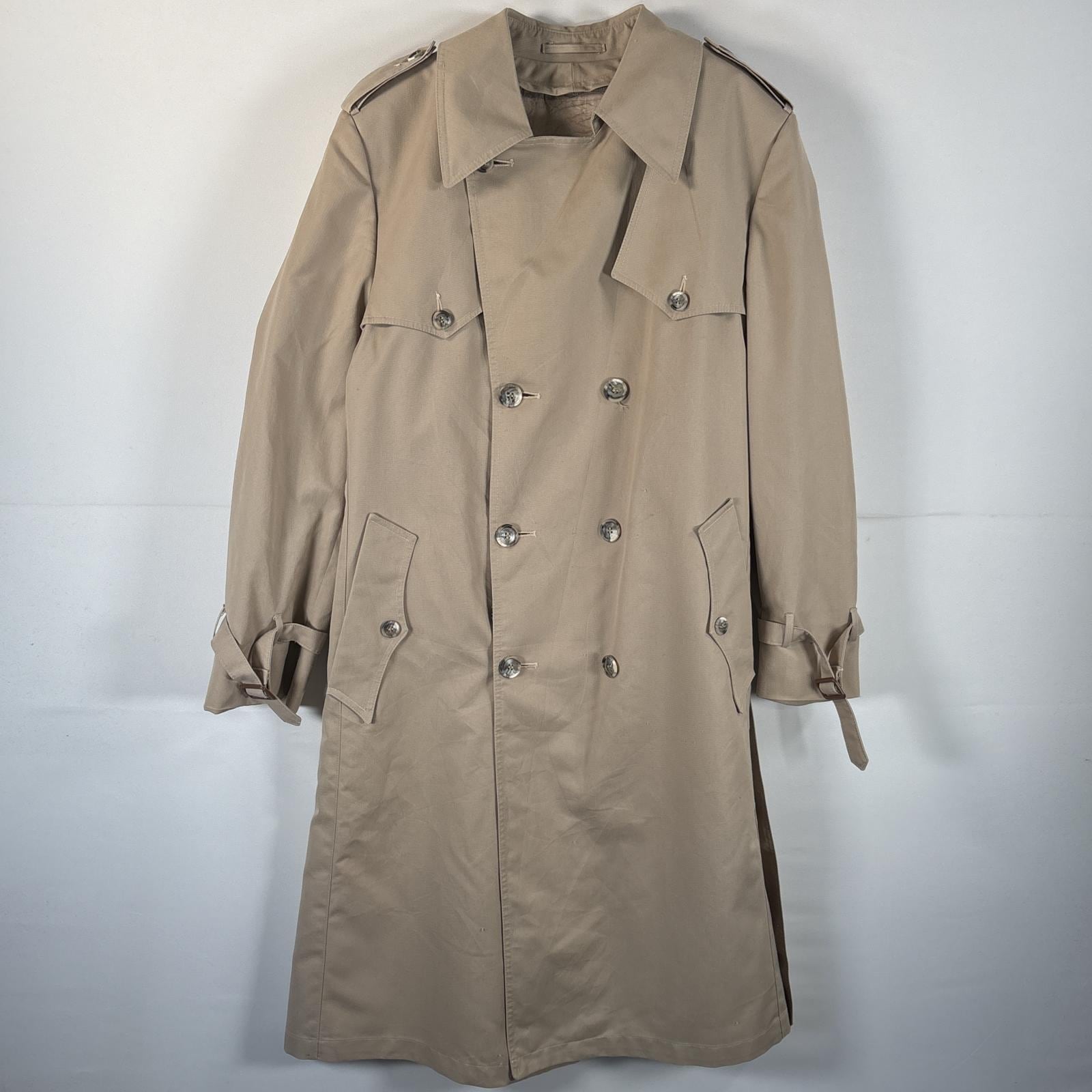 古着 90s/90年代 クリスチャンディオール Christian Dior ロングコート ロングコート ベルト付き 大きいサイズ 42R ベージュ系 無地 メンズ