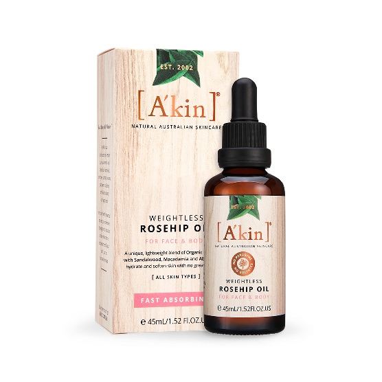 ローズヒップオイル　敏感肌用45ml　オーガニックコスメ　顔髪ボディ用ライトブレンド　デリケートゾーン