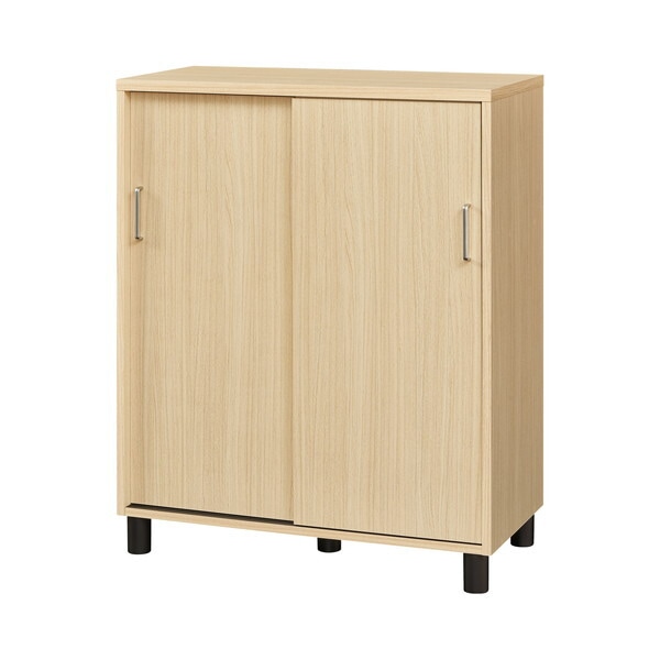 白井産業 FUL-1080SD NA 引戸タイプのシンプルシューズボックス ナチュラルブラウン メーカー直送