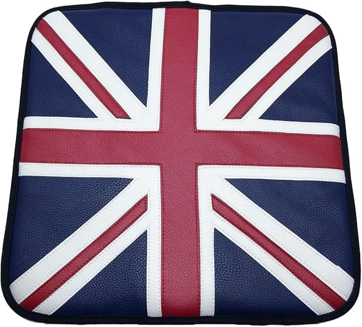 スカイベル カー シート クッション 車 ミニクーパー BMW MINI 対応 アクセサリー フェイクレザー 座布団 車用 (ユニオンジャックI)