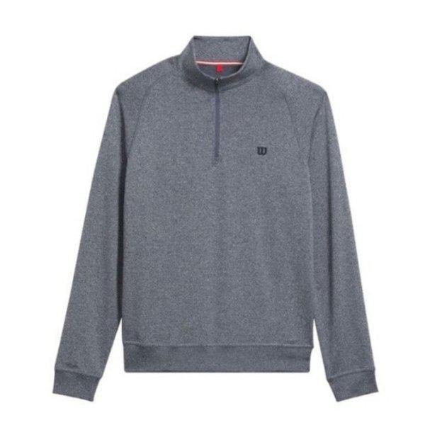 長袖Tシャツ LQC W243101TTL91-DBC ミルトンメリノテックハーフジップTシャツ