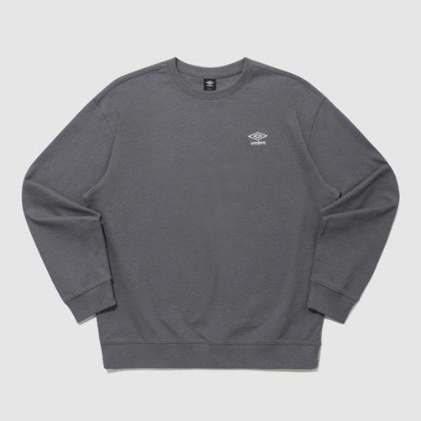 長袖Tシャツ KQF UQ123CFS19-MCH エッセンシャル スモールロゴ スウェットシャツ / H.CHARCOAL