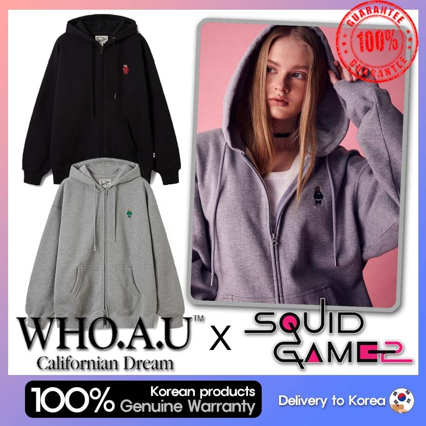[WAU x SQUID GAME] イカゲーム スティーブ フード ジップアップ 2種 Steve Hood Zip-up 2color / ユニセックス