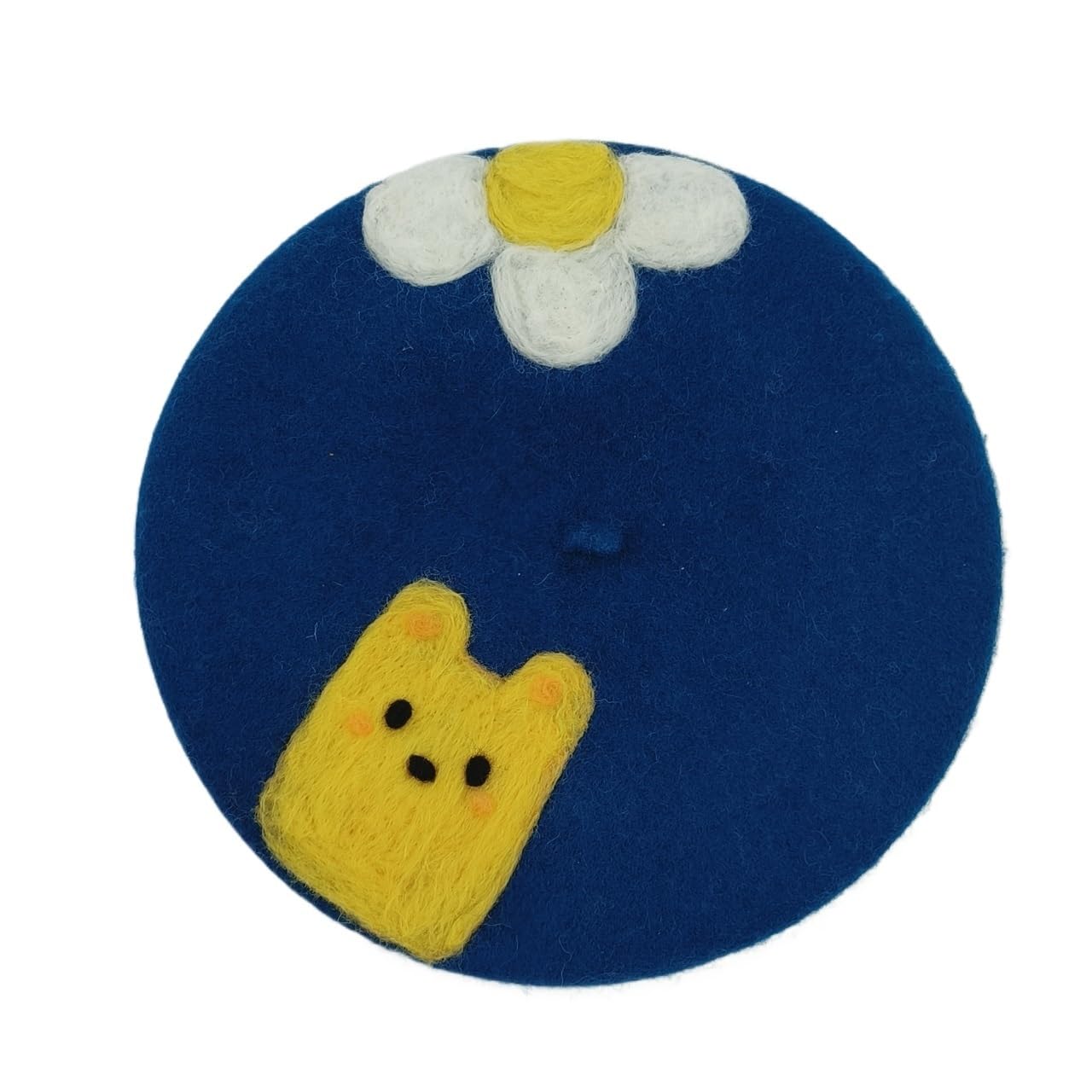 [HUFFA] INS 冬ベレー帽女性のための高級フラワーペインター帽子女性