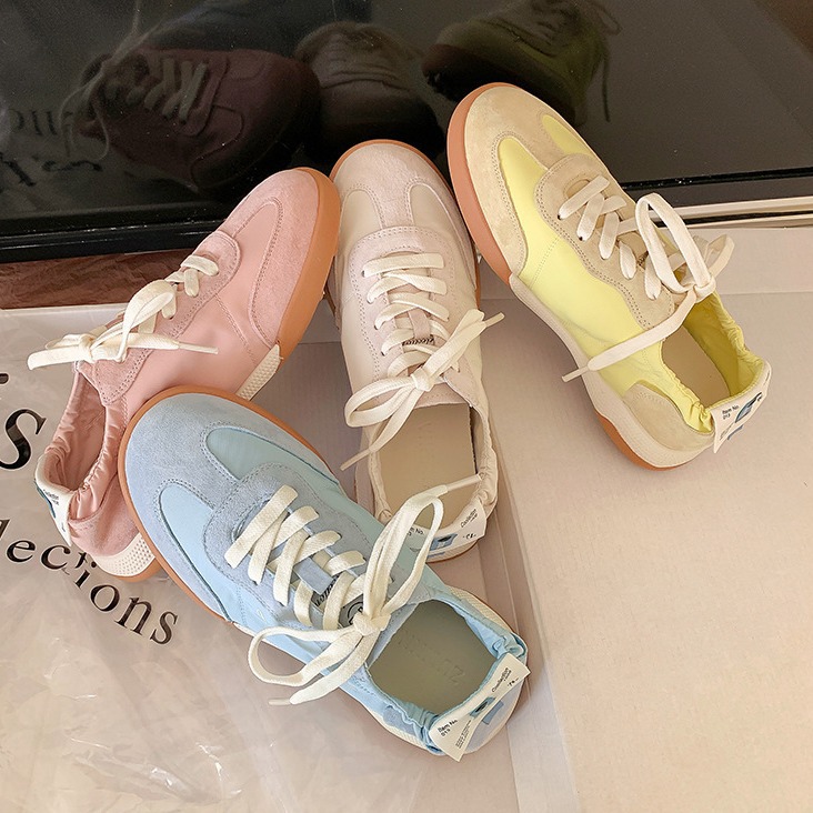 グレープマム 2025年夏新作 フォレストガンプシューズ キャンディカラー カジュアル オールマッチ スポーツシューズ バレエ ドイツトレーニングシューズ