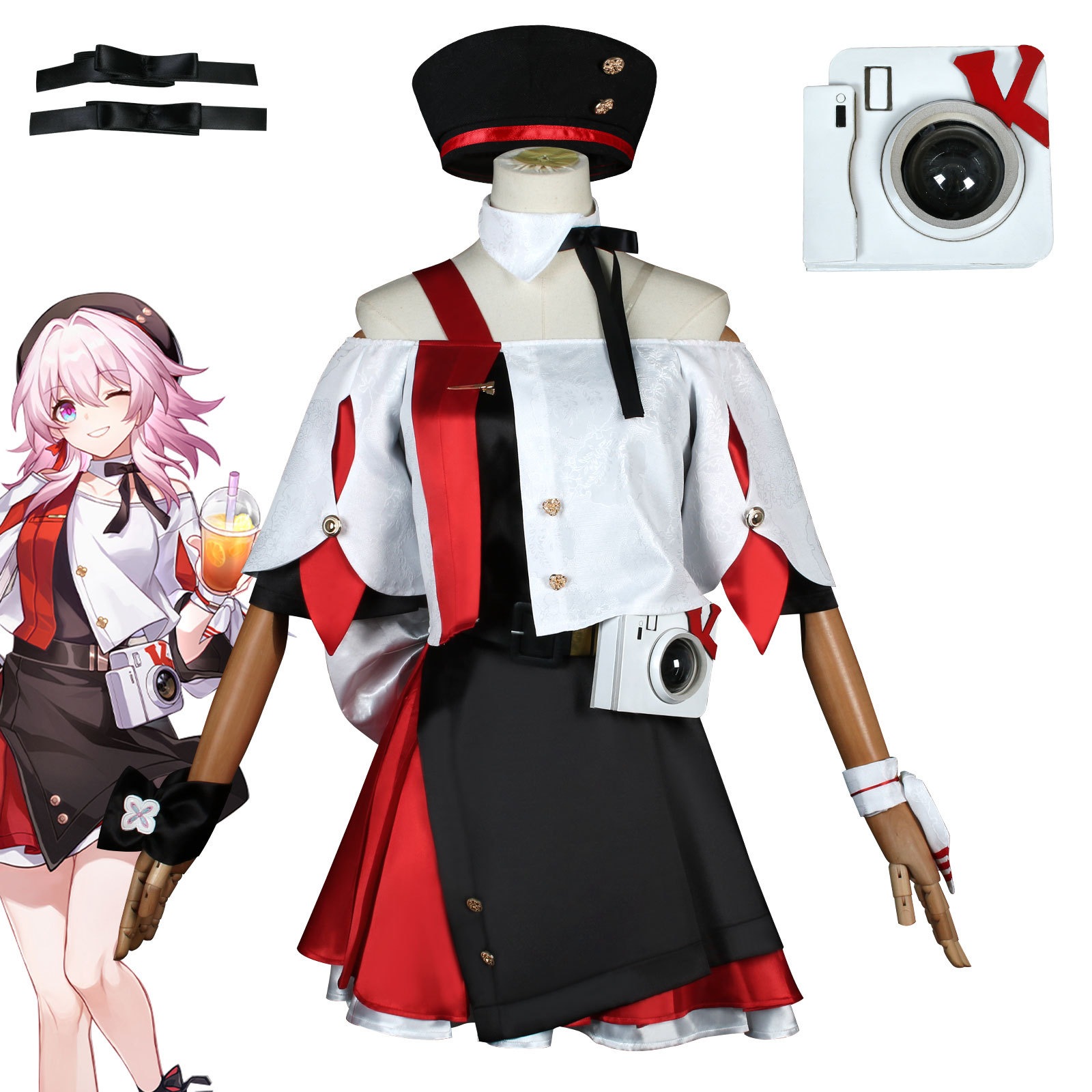 急速出荷 コスプレ 仮装崩壊星穹鉄道cos服三月七kfcコスプレ衣装二次元アニメ イベント用品