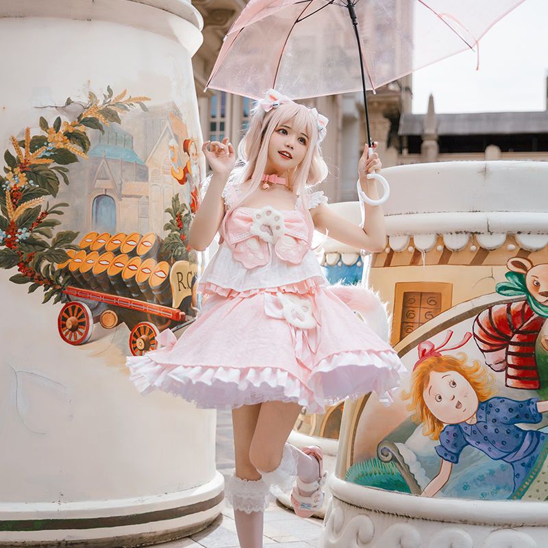 【送.料.無.料.急速発送】ロリータ日常ニャースさんjskキャミソールワンピース