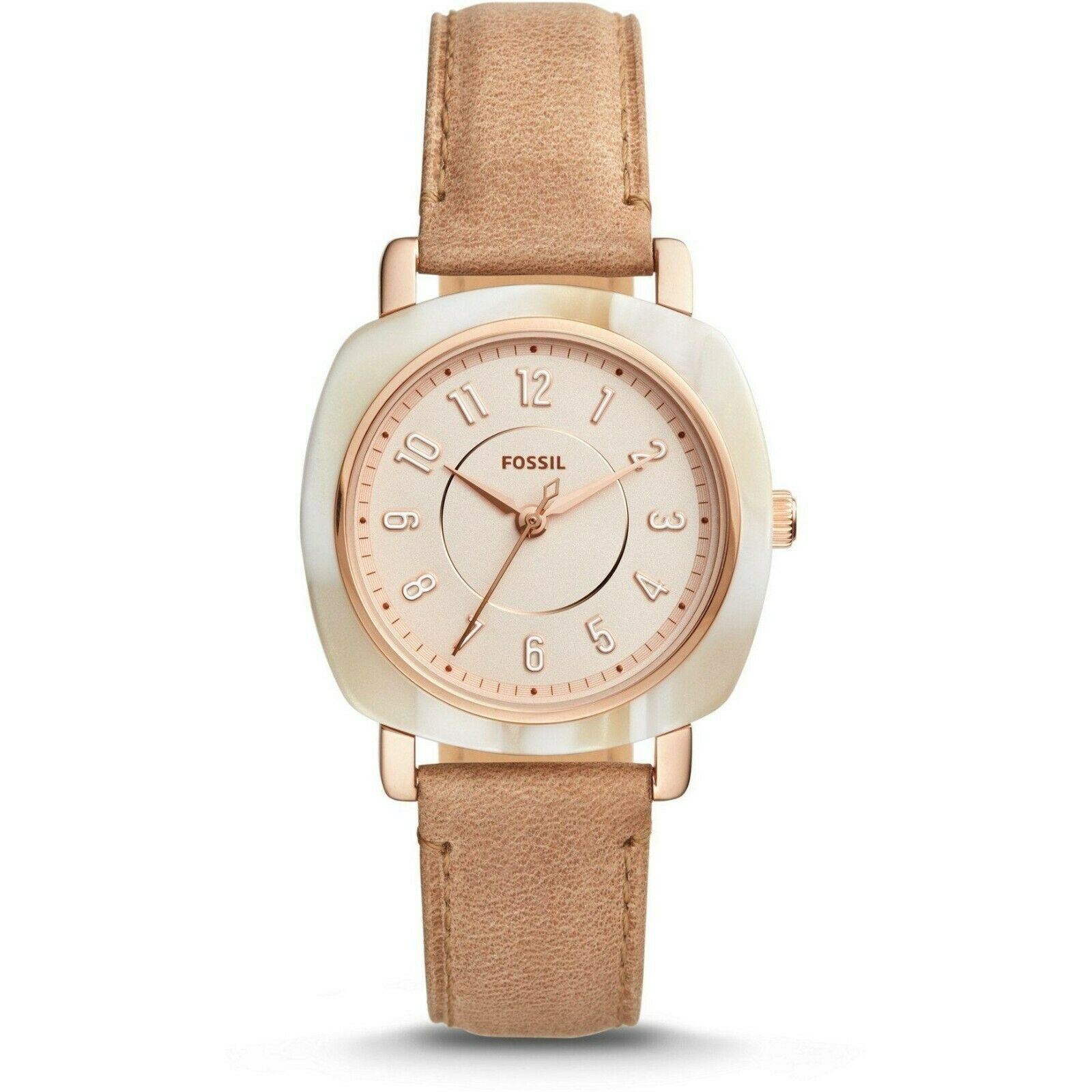 Fossil ES4282 Idealist Rose Dial Nude Leather Ladies Watch