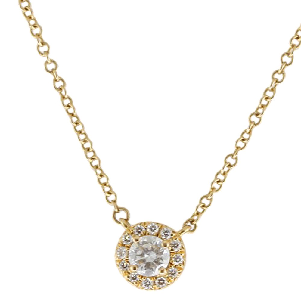 ティファニー ソレスト ネックレス 18金 K18イエローゴールド ダイヤモンド TIFFANY&Co. 中古 美品
