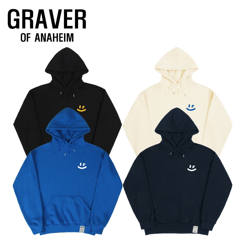 [UNISEX]Spray small drawing smile hoodie_4color 5,438円