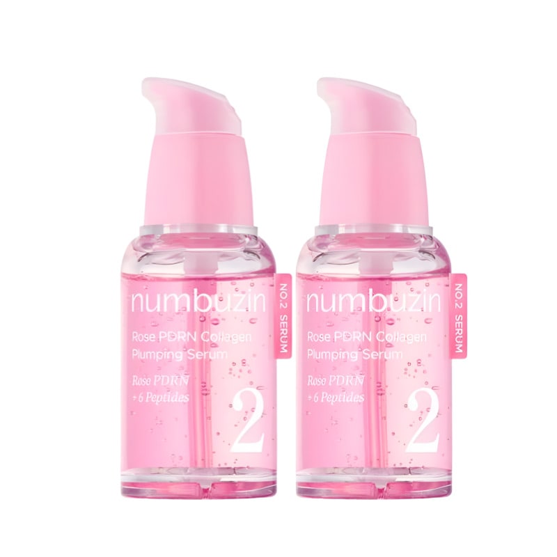 2番 ローズPDRNコラーゲンぷるぷるセラム 30ml+30ml ツヤ肌集中プランピングセラム