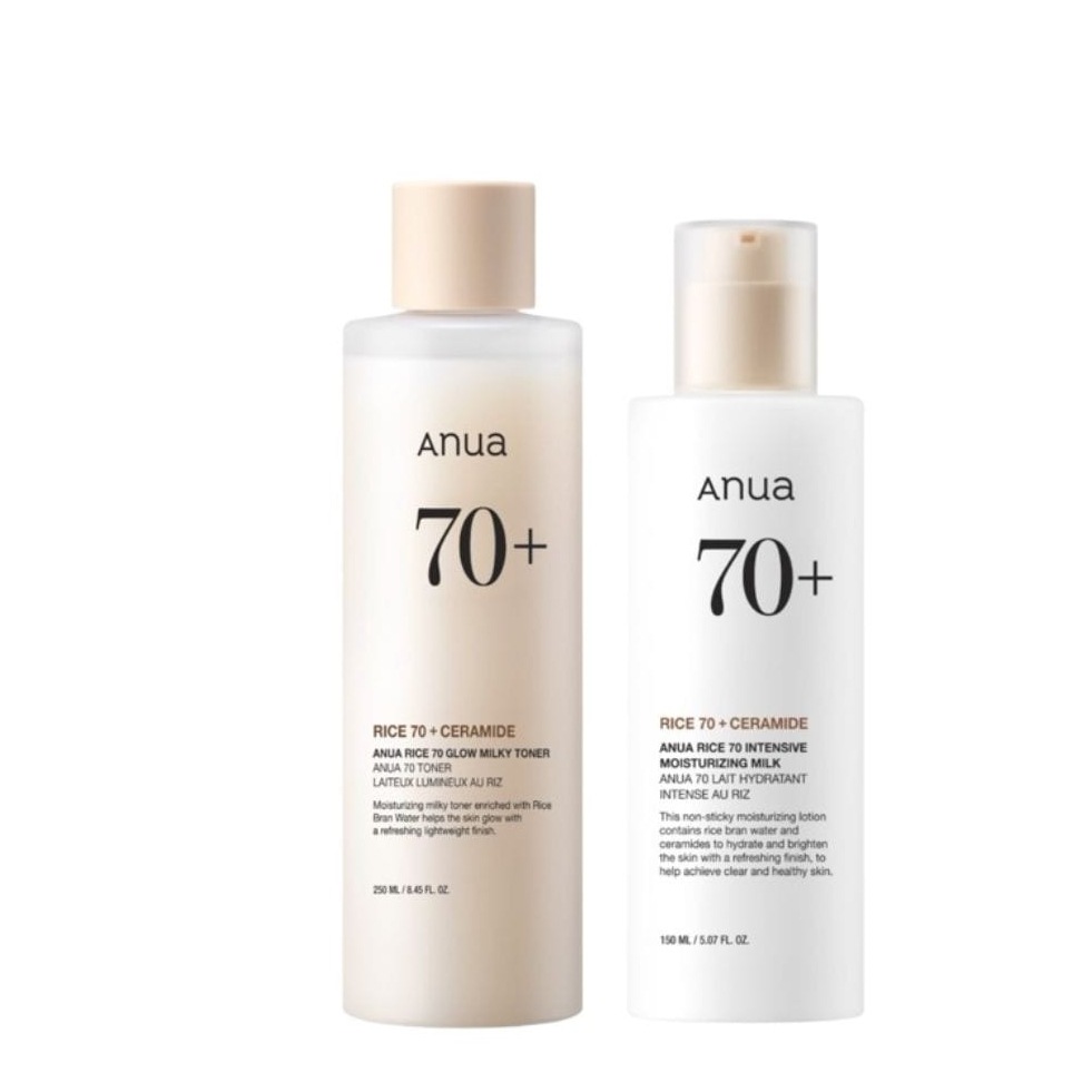 [ライス70 2点セット] ミルキートナー250ml +モイスチャライジングミルク150ml