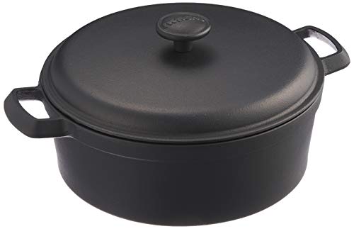 岩鋳 Iwachu ファミリーシチューパン23 黒焼付 内径:23.5cm IH対応 南部鉄器 21639
