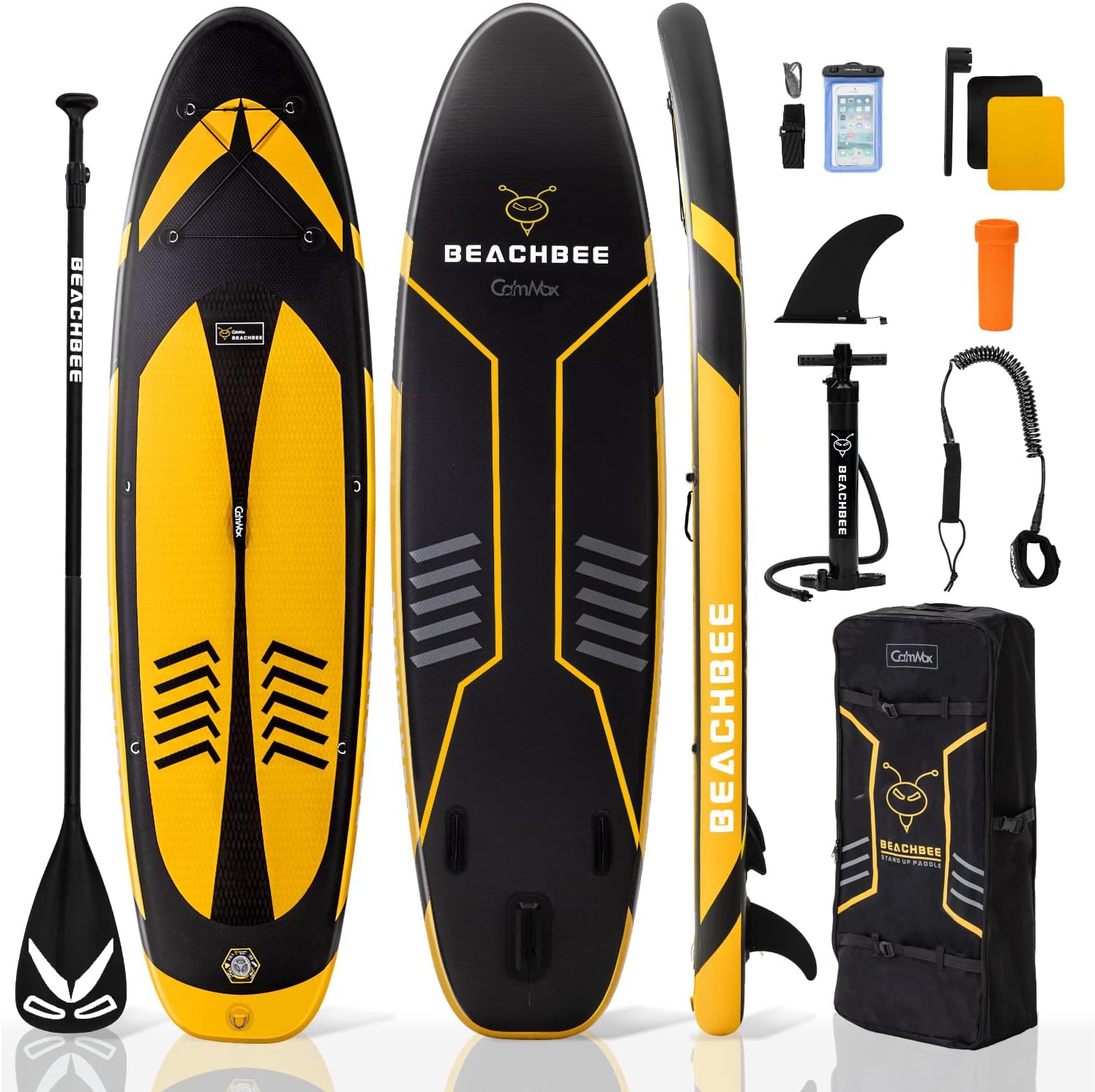 CalmMax SUP サップボード プパドルボード SUP 釣り用 長320cm 幅80cm 厚15cm 耐荷重量160kg 初心者sup 防水電話バッグ 調節可能なパドル ハンドポンプ