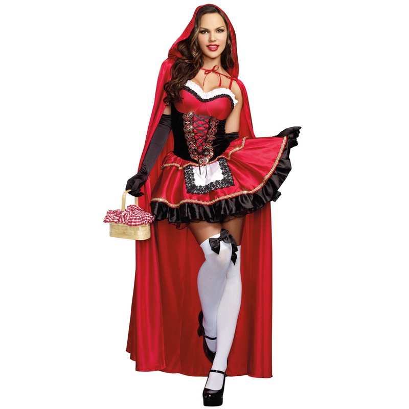 コスプレ 仮装 リトルレッドフード M 【 コスプレ 衣装 ハロウィン 仮装 コスチューム 赤ずきん 大人用 余興 女性用 パーティーグッズ レディース 童話 あかずきんちゃん おとぎ話 】