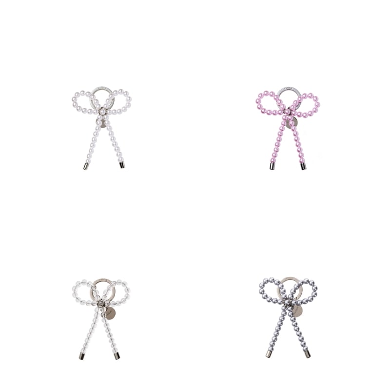 【VUNQUE】 PEARL RIBBON CHARM : 4COLORS
