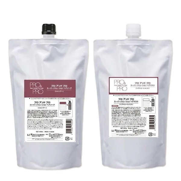 プロ＆プロ スーパーソリューション ヘアソープ 800mL + ヘアマスク 800g セット