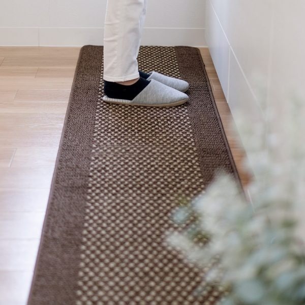 キッチンマット おしゃれ 60×270cm 新・優踏生 日本製 洗える 滑り止め加工 マット ラグマット キッチン カーペット ウォッシャブル 幅60cm ブラウン/グリーン/ベージュ