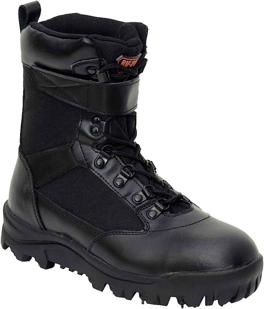 荘快堂 山林スパイクブーツ 鉄芯入り 鉄ピンスパイク底 ブラック RV-201 24.5cm