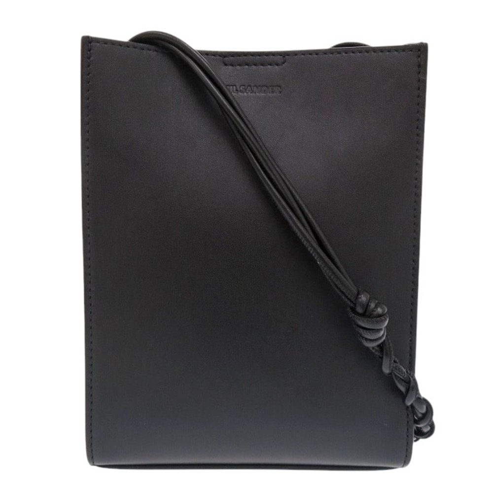 美品 タングル SM ショルダーバッグ レザー ブラック 0461【中古】 レディース