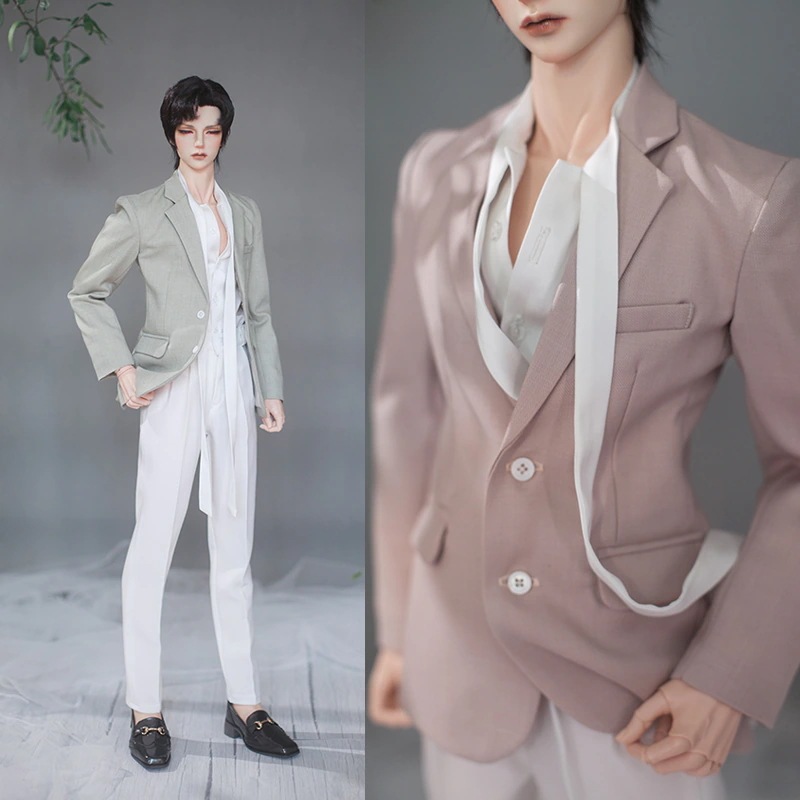 BJDドール服 カジュアルスーツ上着 ピンク グリーン SD17/70cm/ID75/80cmサイズ球体関節人形用衣装セット