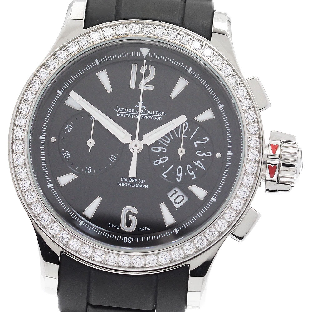 ジャガー・ルクルト JAEGER-LECOULTRE 148.8.31 マスター コンプレッサー レディ ダイヤベゼル デイト クォーツ レディース 美品 _962474【中古】