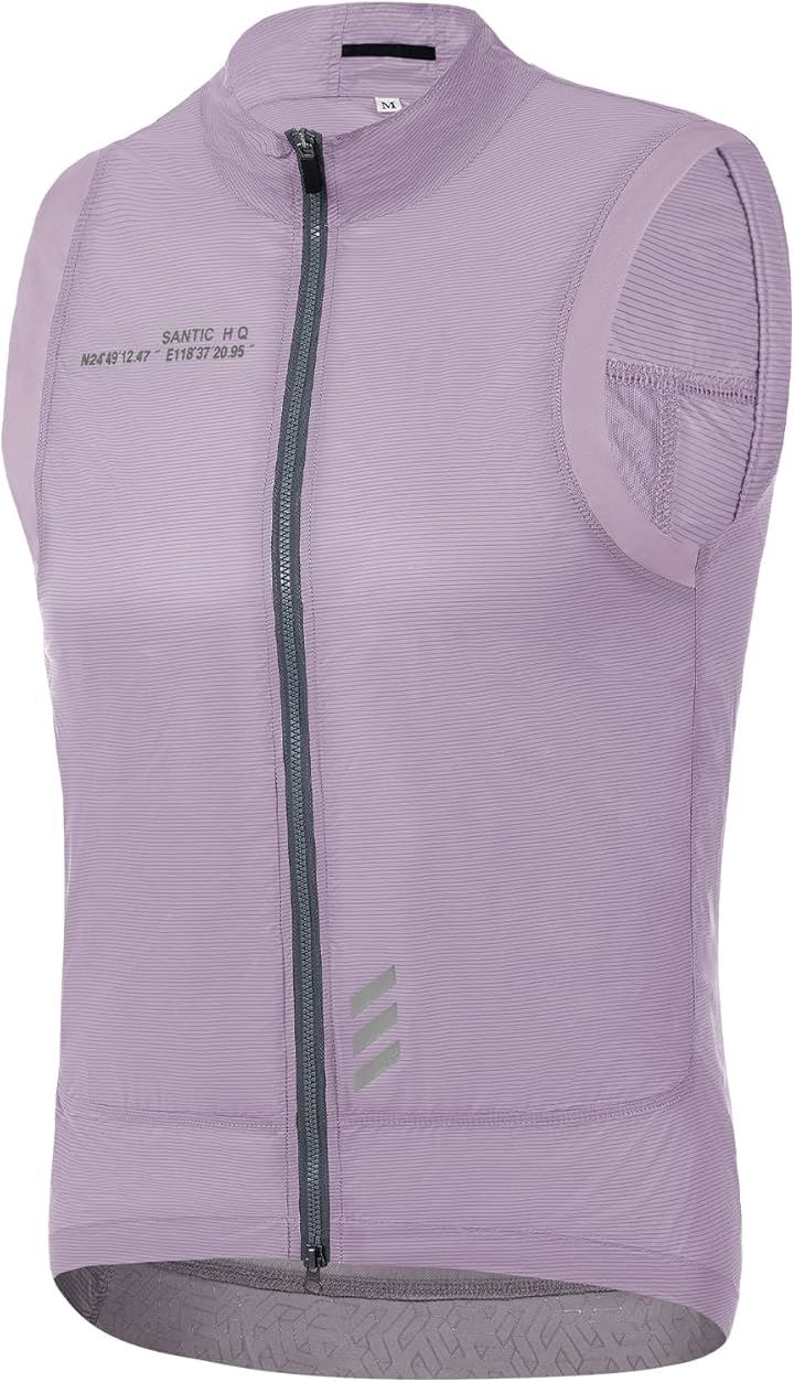 サイクルベスト ウインドブレーカー 春夏 防風 反射(パープル, 3XL)